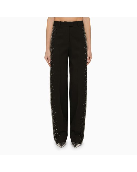 The Attico Black Jagger Trousers With Thermostrass