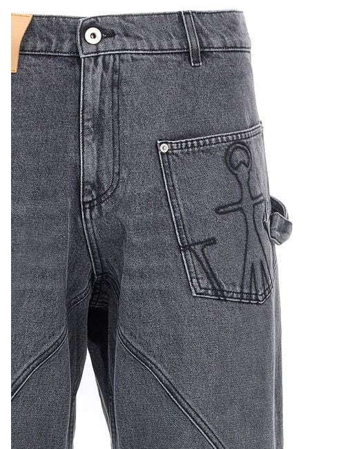 J.W. Anderson Gray Twisted Workwear' Jeans for men