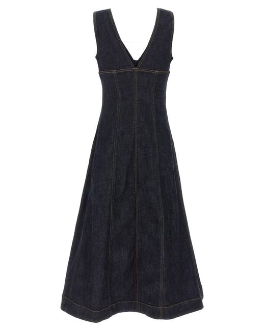 Self-Portrait Blue Denim Midi' Dress