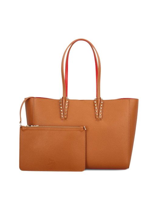 Christian Louboutin Brown Cabata Small Leather Tote Bag