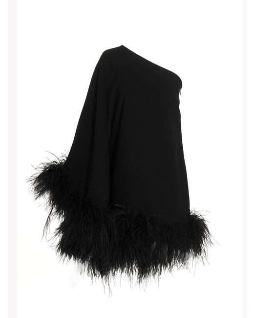 ‎Taller Marmo Feathered Ubud Dress in Black | Lyst
