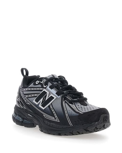 New Balance Black Sneakers 1906E Tech Fabric Upper Trainers