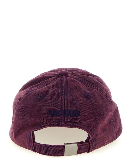 The Attico Purple Canvas Cap Hats