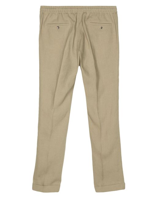 Paul Smith Natural Drawstring-Waist Linen Trousers for men
