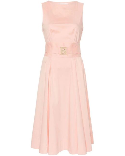 Blugirl Blumarine Pink Sleeveless Midi Dress
