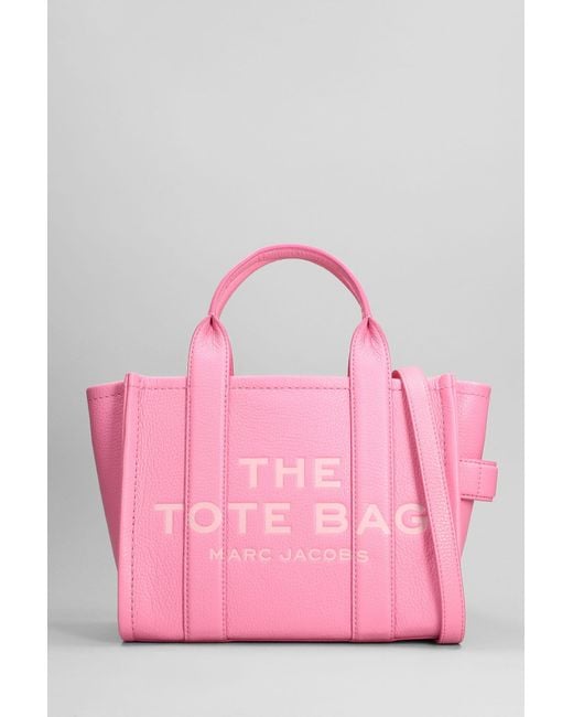 Marc Jacobs Pink The Leather Small Petal Tote Bag