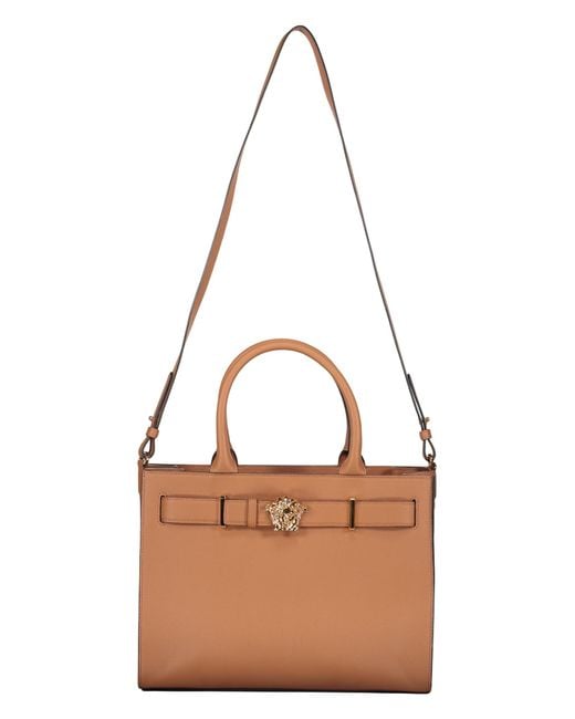 Versace Brown Elegant And Sophisticated Leather Handbag