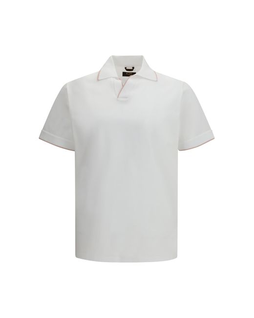 Moorer Gray Polo Shirt Bradley-Jcl-Flamingo Cotton for men