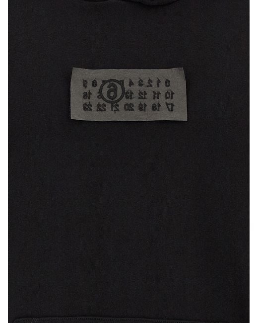 MM6 by Maison Margiela Blue Hoodie Cotton Sweatshirt for men