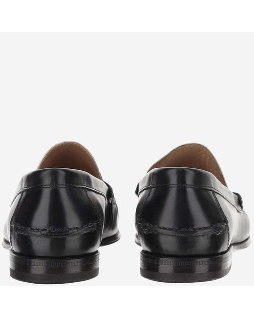 Herve Chapelier Black Leather Loafers