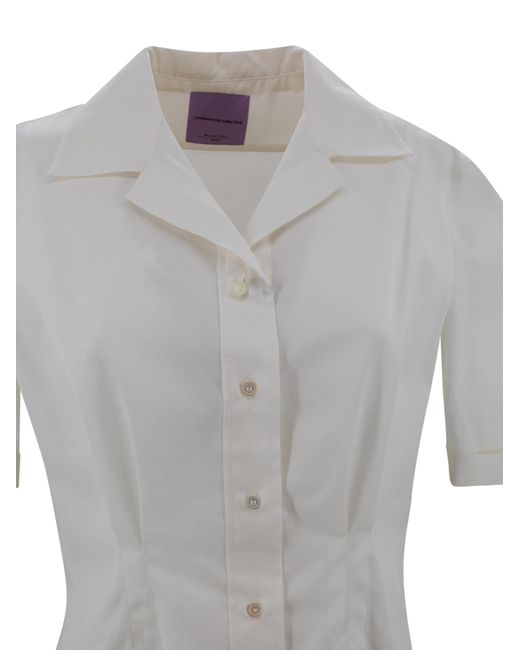 Weekend by Maxmara Gray Cotton Poplin Shirt