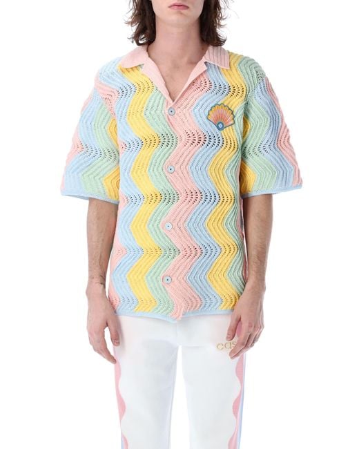 CASABLANCA Multicolor Crochet Shirt for men