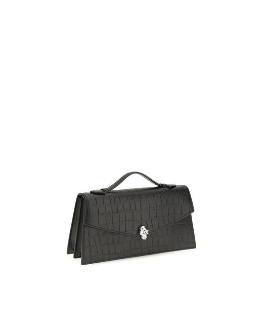 McQueen Black Calf Leather Bos Taurus Handbag Bag