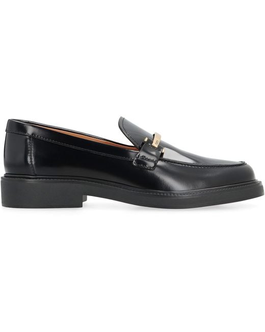 Tod's Black Loafers Calf Leather