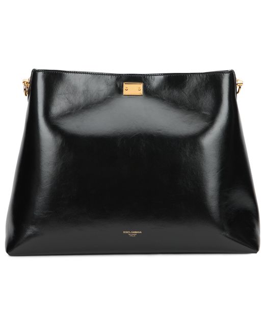 Dolce & Gabbana Black Tote Bag With Shoulder Strap Calfskin