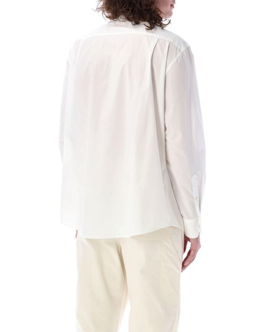 Bode White Monogrammed Poplin Shirt for men