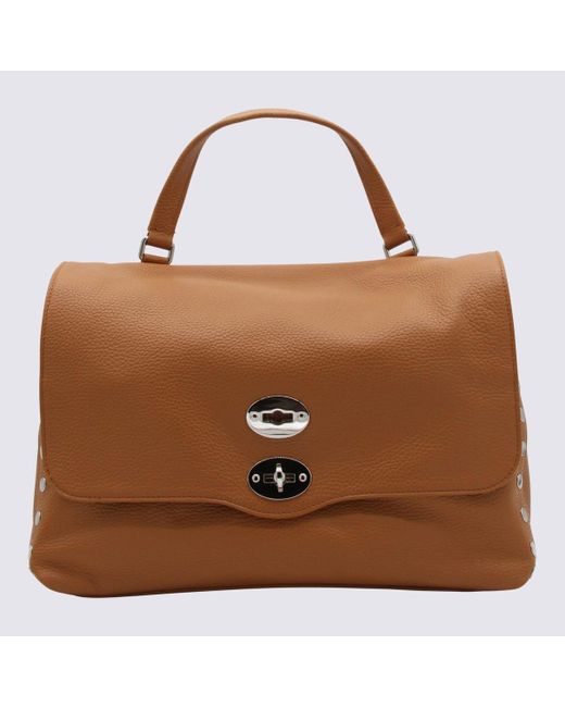 Zanellato Brown Leather Postina S Top Handle Bag