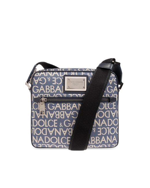 Dolce & Gabbana Black Dolce & Gabbana Shoulder Bag With Monogram for men
