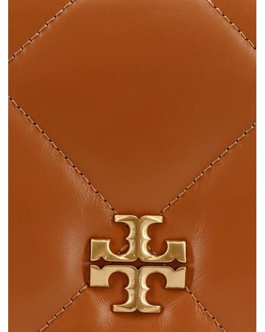 Tory Burch Brown Kira Matelassé Leather Shoulder Bag