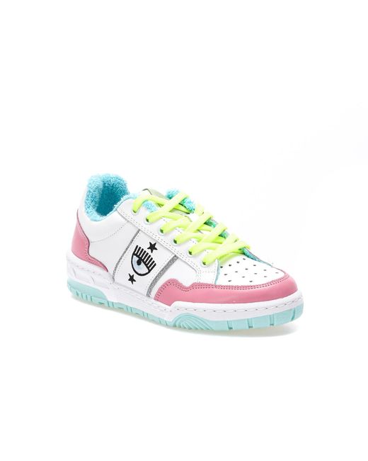 Chiara Ferragni Leather Cf-1 Sneakers in White - Save 17% - Lyst