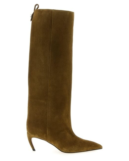 The Attico Green 'Lea' Boots