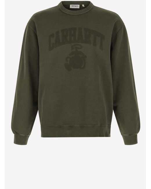 Carhartt Green Cotton Sweatshirt for men