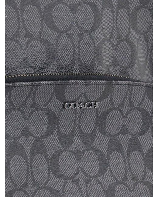 COACH Black Backpack Gunmetal-Charcoal- Bags Backpacks