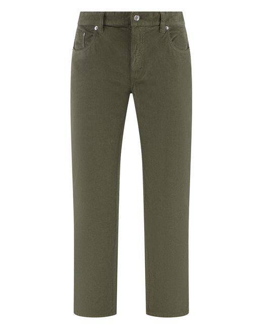 Department 5 Green Corduroy Pants Talk Cotton Trousers for men