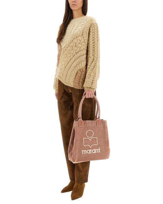Isabel Marant Natural Patchwork Daryl Sweater Acrylic Jumpers