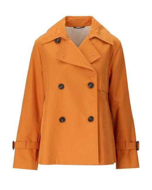 ☆WEEKEND☆入手困難☆お洒落Trench Short Coat/BIGLIA Weekend by Maxmara Biglia Orange Short Trench Coat | Lyst