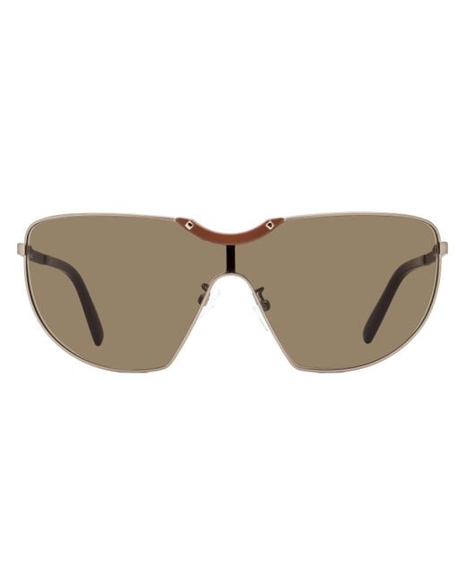 MCM Black Monogram Shield Sunglasses Mw0026-H 37E-Bronze 0Mm Metal/Plastic (Acetate)