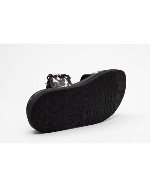 Hogan Black Double-Strap Flat Sandals