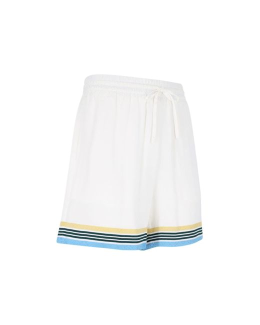 Casablancabrand White Casa Way Shorts for men