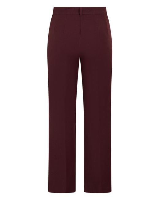 Max Mara Red Straight Trousers Umanita Cotton
