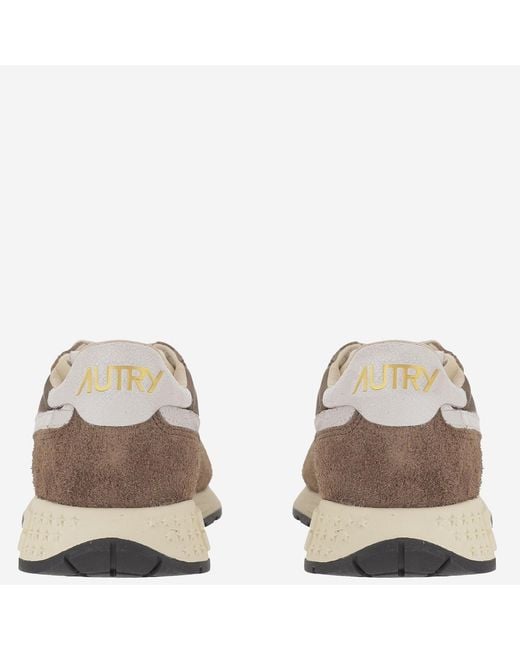 Autry Brown Sneakers Reelwind Leather Trainers
