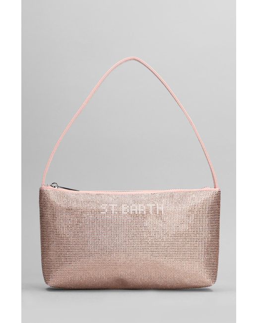 Mc2 Saint Barth Pink Strassy Shoulder Bag