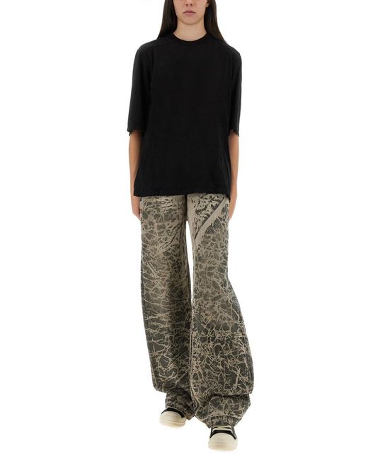 Rick Owens Black Concordians Pants Cotton Jean