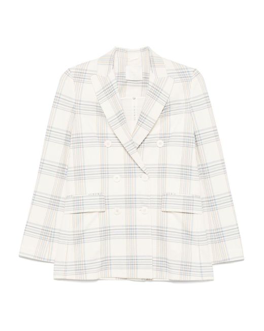 Circolo 1901 White Cotton Double-Breasted Jacket