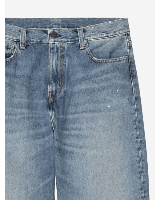 Carhartt Blue Jeans Landon Cotton Smith Trousers for men