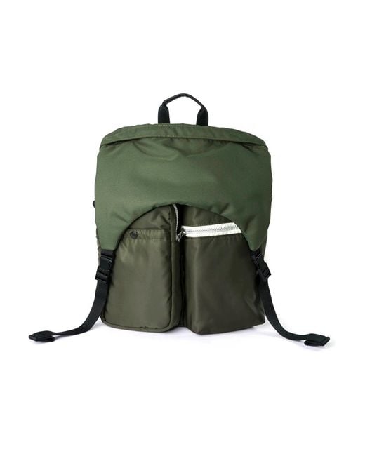 Sacai Green Sac À Dos Utility Backpack Kaki Foncé Shoulder Bags