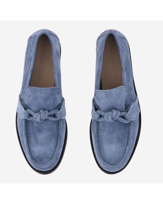 Bottega Veneta Blue Loafers Astaire Suede
