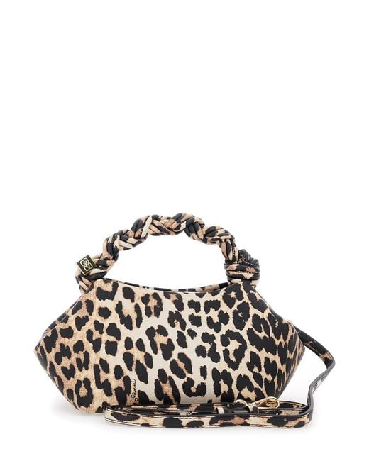 Ganni Brown Handbag Bou Fabric Polyester Handbags