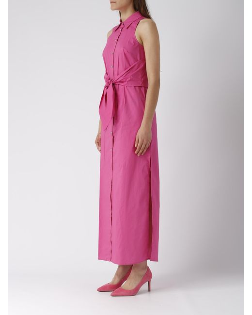 Michael Kors Pink Sleeveless Maxi Drs Dress