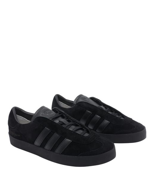 Y-3 Black Sneakers Suede Leather/Rubber Sole for men