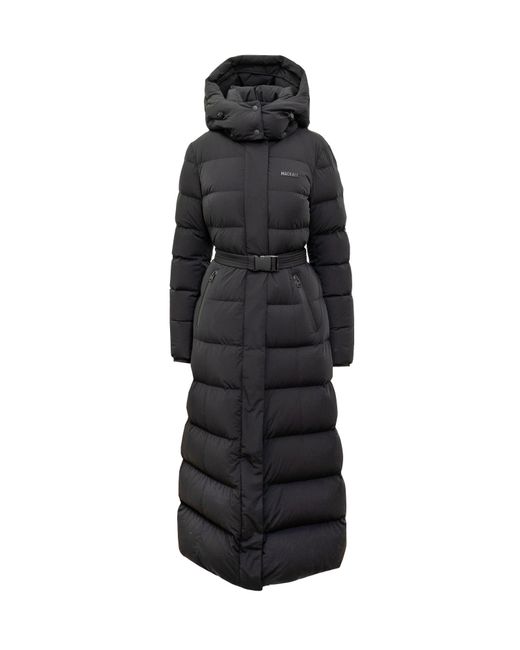 Mackage Black Long Down Jacket With Logo