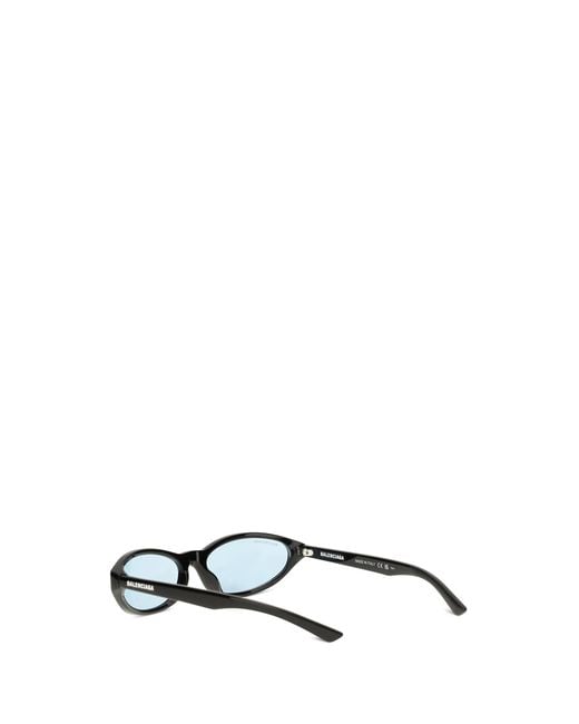 Balenciaga White Neo Round Sunglasses for men