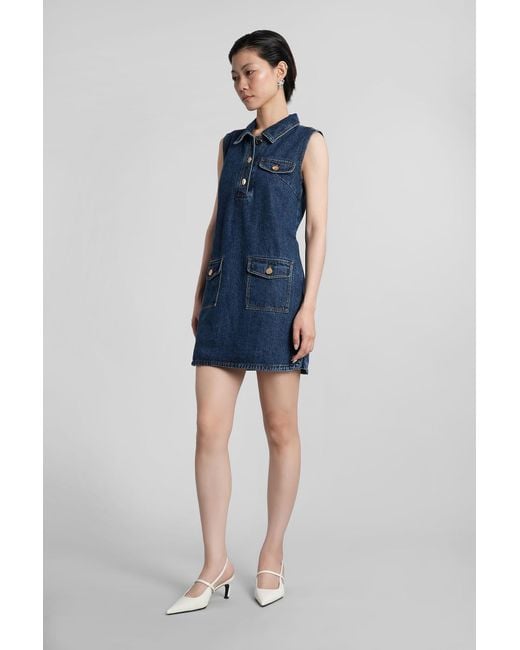 Self-Portrait Blue Mini Dress