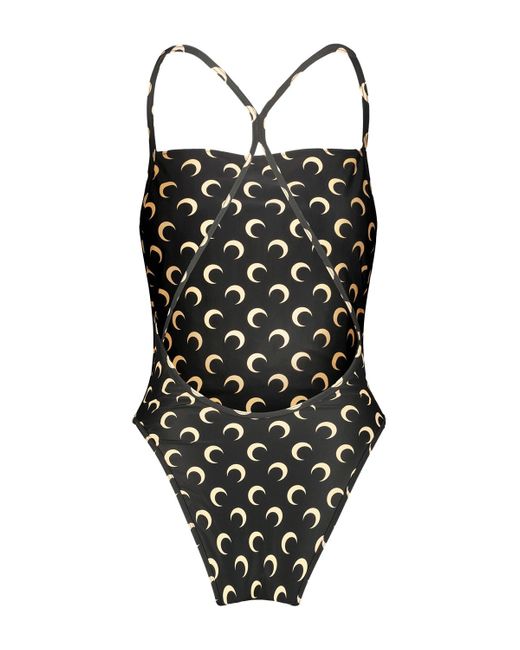 MARINE SERRE Black One Piece Swimsuit