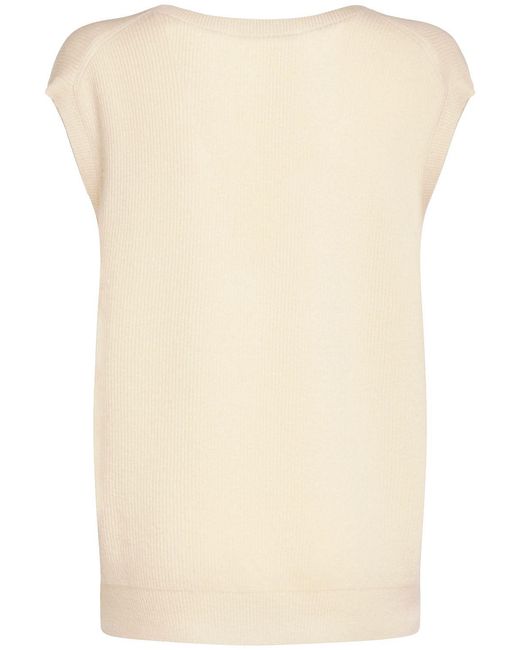Max Mara Natural Gilet With V-Neck
