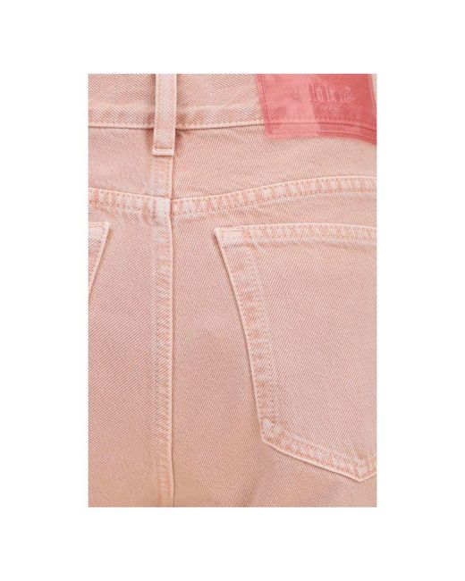 Chloé Pink Multicolor Cotton Straight